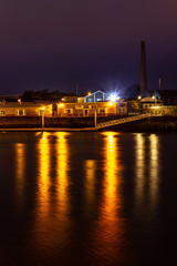City lights at Shannon river