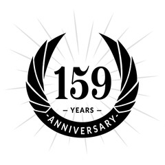 159 years anniversary. Elegant anniversary design. 159 years logo. 
