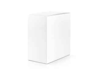 white cardboard box isolated on white background