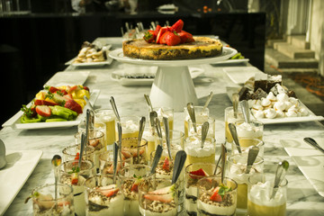 banquet table with sweets