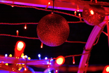 Red Christmas ball.