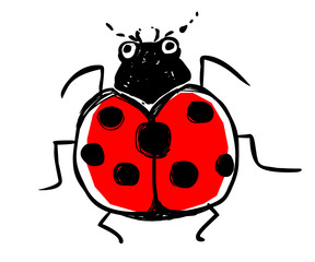 Cute ladybird vector illustration