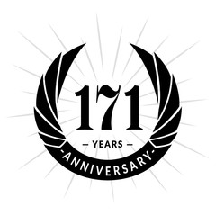 171 years anniversary. Elegant anniversary design. 171 years logo. 

