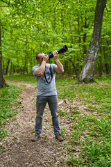 Fototapeta premium Professional nature photographer