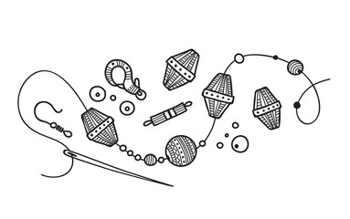 Vector illustration of hand made Jewelry process