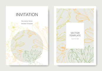 Fototapeta na wymiar Vector Cacti flower. Engraved ink art. Wedding background. Thank you, rsvp, invitation card illustration graphic banner.