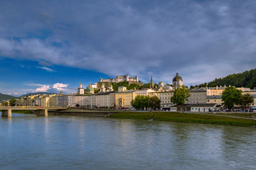 Fototapeta na wymiar Historic town centre of Salzburg, Austria