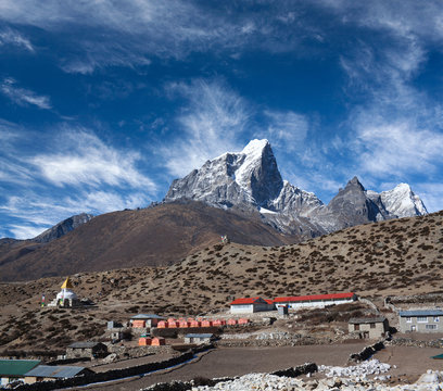 Dingboche village on the way to Everest base camp, Sagarmatha, Nepal
