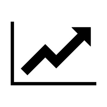Chart Graph Arrow Up Icon Stock Vector | Adobe Stock