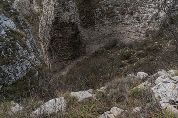 Fototapeta na wymiar Rock phenomenon The wonderful rocks along Tsonevo Dam.