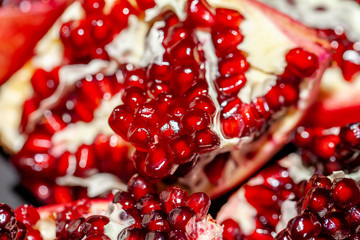 Delicious pomegranate fruit wiating to be eaten.