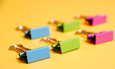 Obraz premium Group of colored clips