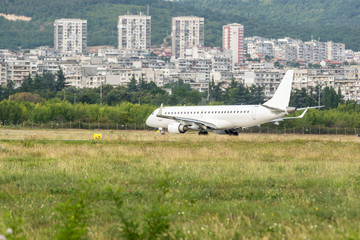 Close up at the landing plane.