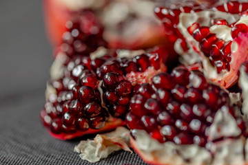 Pomegranate delicious fruit - Punic granatum.