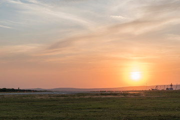Sunset shot from the airport in Varna.