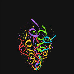 Colorful confetti background