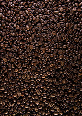 Coffee beans on the table background blurred abstract blurred