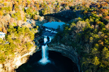De Soto Falls Alabama in the afternoon at Thanksgiving