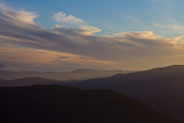 Fototapeta premium sunset in the mountains