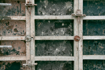 Industrial photo. Real life. Concrete works. formwork fixing. close-up.