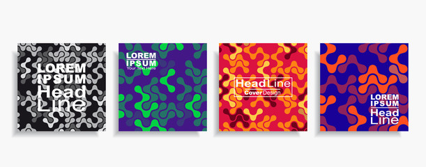 Modern abstract design covers set. Vector illustration.