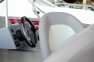 The cabin of the boat with all navigation equipment
