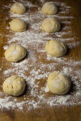 dough with rolling pin