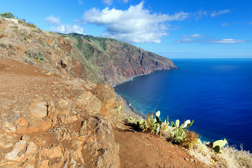 Ocean view from the western part of the island of Madeira.
