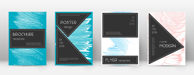 Cover page design template. Black brochure layout.