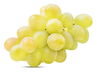 Fresh grapes isolated on white background with clipping pass