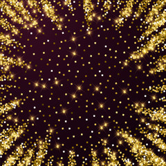Obraz premium Sparkling gold luxury sparkling confetti. Scattere