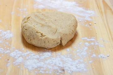 Knead dough with hands