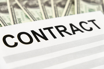 Fototapeta premium The concept of a successful contract. The word 