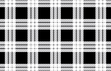 Black and white tartan plaid pattern.Vector illustration.