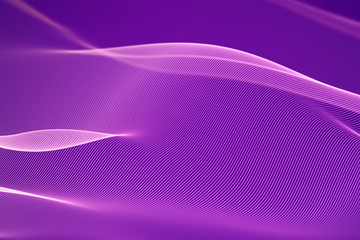 3D Sound waves, visual audio equalizer. Big data abstract visualization. Pink bright sound waves. Digital technology concept: virtual landscape. Modern background. EPS 10 vector illustration.