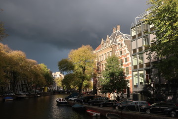 dramatischer Himmel in Amsterdam