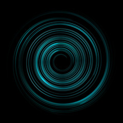 Circle spiral swirl effect blue
