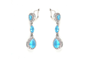 Jewelry pendant on a white isolated background. Jewelery, jewelry. Pendant, earrings, necklace, bezel.