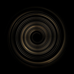 Circle spiral swirl effect gold black
