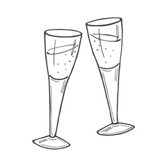 clinking champagne glasses