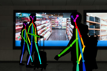 Machine Learning analytics identify behavior recognition technology , Artificial intelligence...