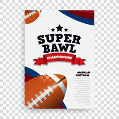 poster american football , banner and brochure template vector design, super bowl, rugby sport