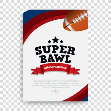 poster american football , banner and brochure template vector design, super bowl, rugby sport