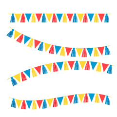 Fototapeta premium Party Background with Flags Vector Illustration. EPS 10