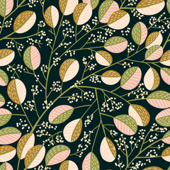 Seamless Spring tree pattern
