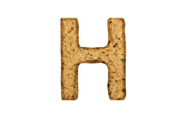 Letter"H " of bread