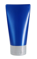 Plastic Bottle with liquid soap on white background