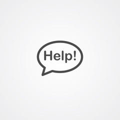 Help vector icon sign symbol