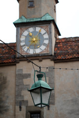 Fototapeta na wymiar Old street lamp in Rothenburg ob der Tauber, Germany