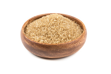 Cups of coarse crystalized demerara sugar